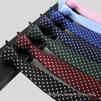 Rūpnīcas noliktavā vairumtirdzniecības formāls apģērbs biznesa modes ikdienas 8CM polka dot vienkrāsains kāzu profesionāls darba kaklasaites punkts