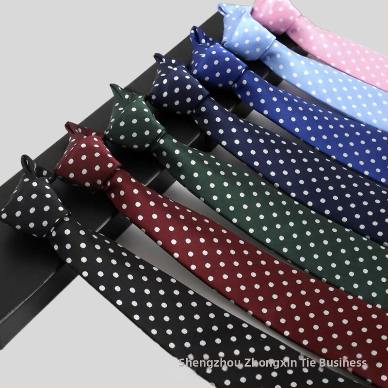 Rūpnīcas noliktavā vairumtirdzniecības formāls apģērbs biznesa modes ikdienas 8CM polka dot vienkrāsains kāzu profesionāls darba kaklasaites punkts