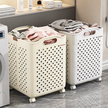 Kokkupandav määrdunud riiete korv Suure mahutavusega määrdunud riiete ämber ratastega Kodu Pesu Vannituba Tualett Määrdunud riiete korv