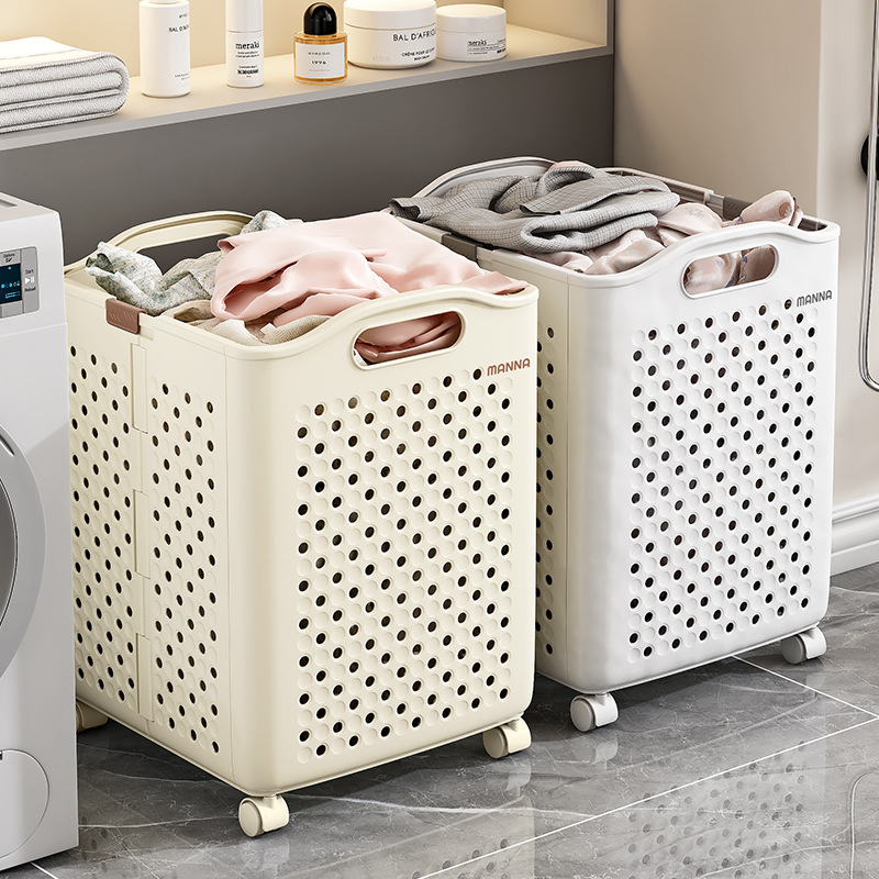 Kokkupandav määrdunud riiete korv Suure mahutavusega määrdunud riiete ämber ratastega Kodu Pesu Vannituba Tualett Määrdunud riiete korv