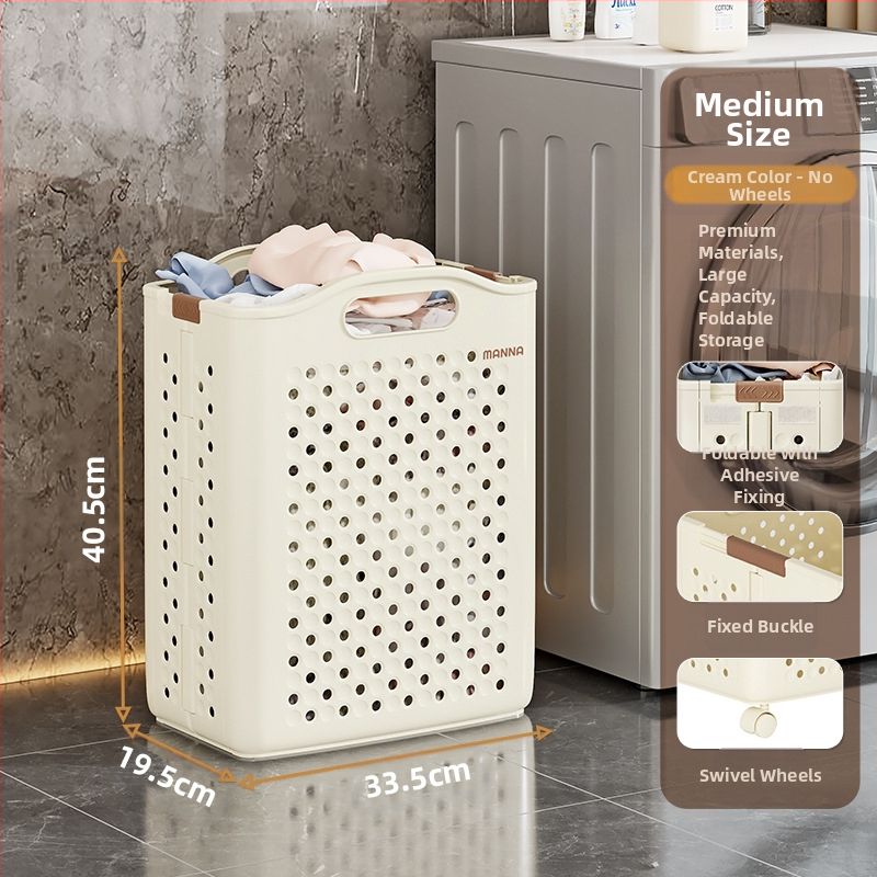 Kokkupandav määrdunud riiete korv Suure mahutavusega määrdunud riiete ämber ratastega Kodu Pesu Vannituba Tualett Määrdunud riiete korv