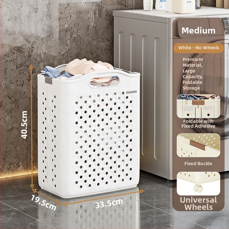 Kokkupandav määrdunud riiete korv Suure mahutavusega määrdunud riiete ämber ratastega Kodu Pesu Vannituba Tualett Määrdunud riiete korv