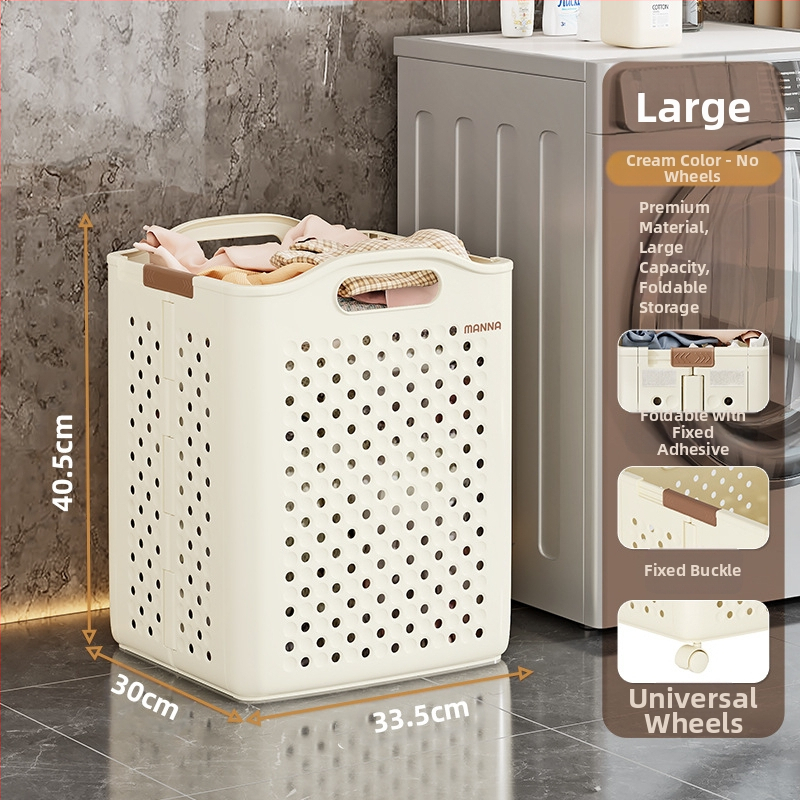 Kokkupandav määrdunud riiete korv Suure mahutavusega määrdunud riiete ämber ratastega Kodu Pesu Vannituba Tualett Määrdunud riiete korv