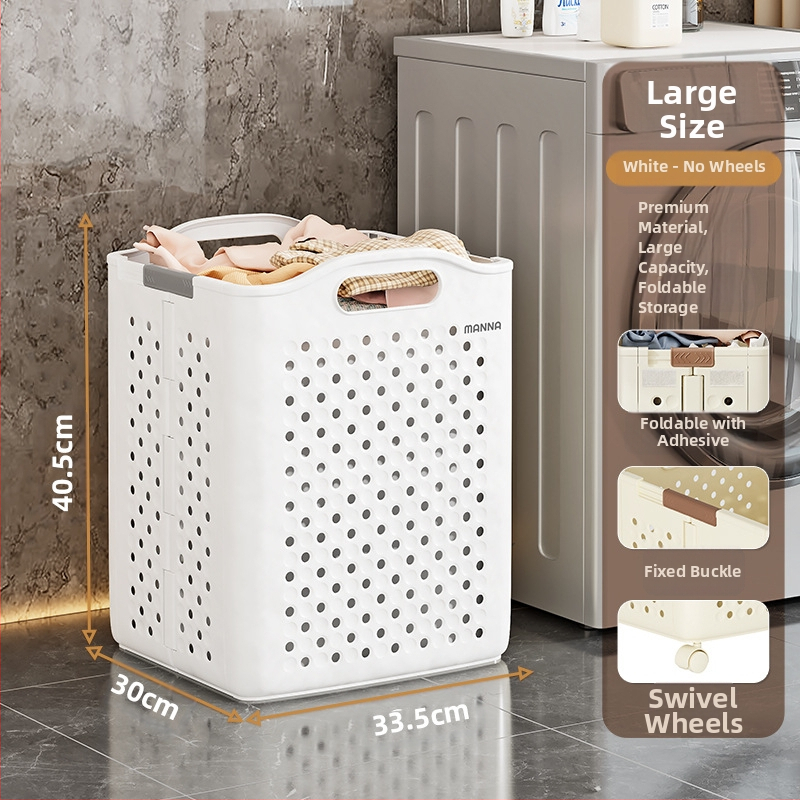 Kokkupandav määrdunud riiete korv Suure mahutavusega määrdunud riiete ämber ratastega Kodu Pesu Vannituba Tualett Määrdunud riiete korv