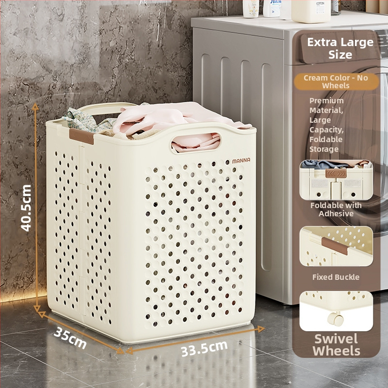 Kokkupandav määrdunud riiete korv Suure mahutavusega määrdunud riiete ämber ratastega Kodu Pesu Vannituba Tualett Määrdunud riiete korv