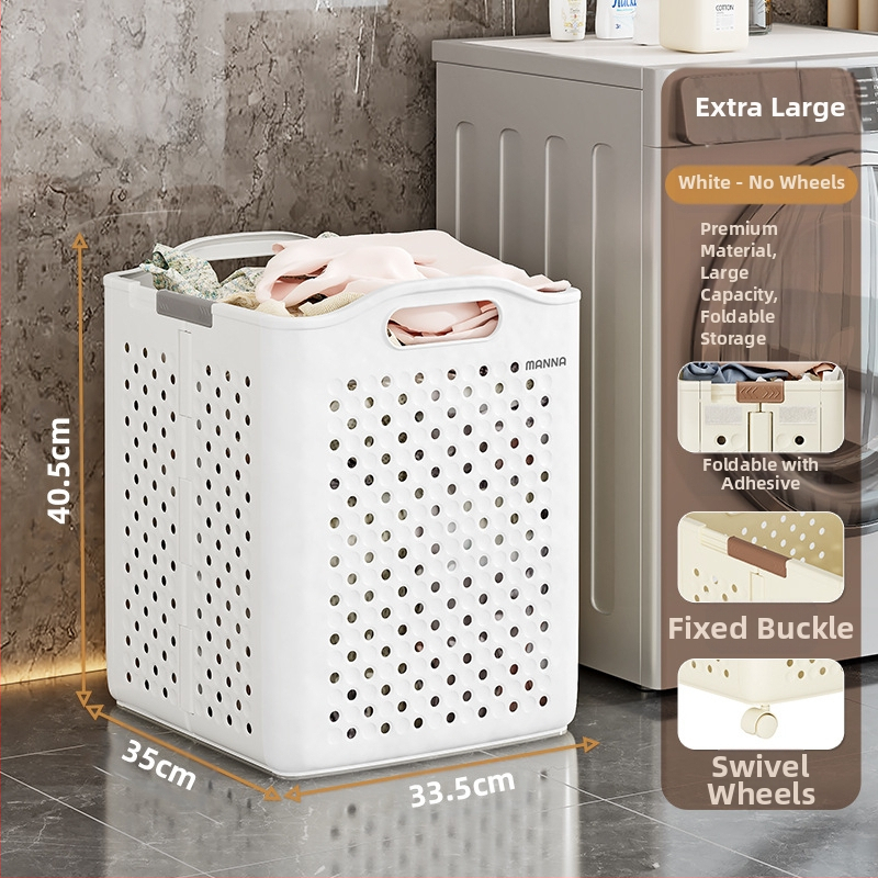 Kokkupandav määrdunud riiete korv Suure mahutavusega määrdunud riiete ämber ratastega Kodu Pesu Vannituba Tualett Määrdunud riiete korv