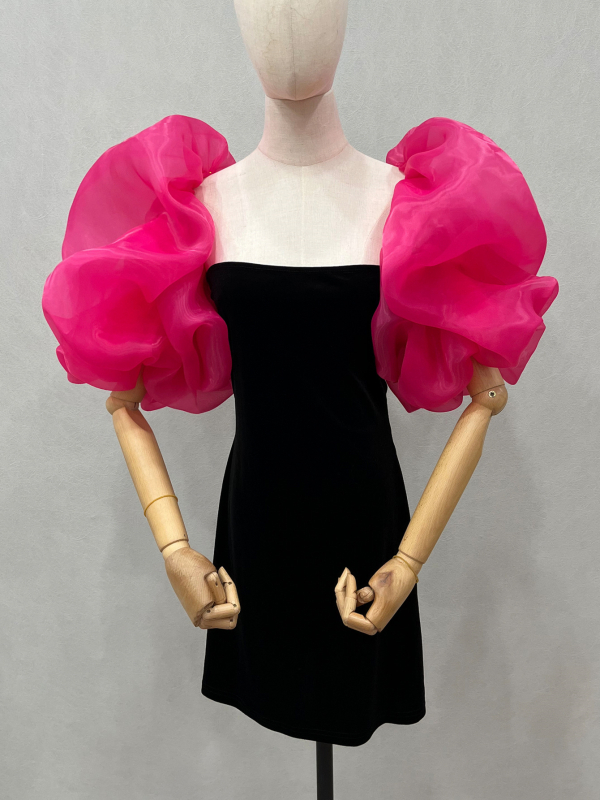 Pruudi pulmakleit organza käevarrukaga laternavarrukaga daamide kleidi aksessuaarid väliskaubanduse hulgimüük V46