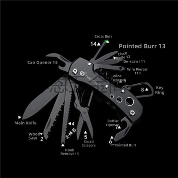 Didmeninis šveicariškas daugiafunkcis peilis lauko stovyklavimui, aštrus sulankstomas vaisių peilis, nešiojamas savigynos derinys