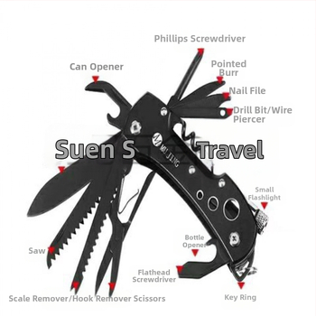 Didmeninis šveicariškas daugiafunkcis peilis lauko stovyklavimui, aštrus sulankstomas vaisių peilis, nešiojamas savigynos derinys