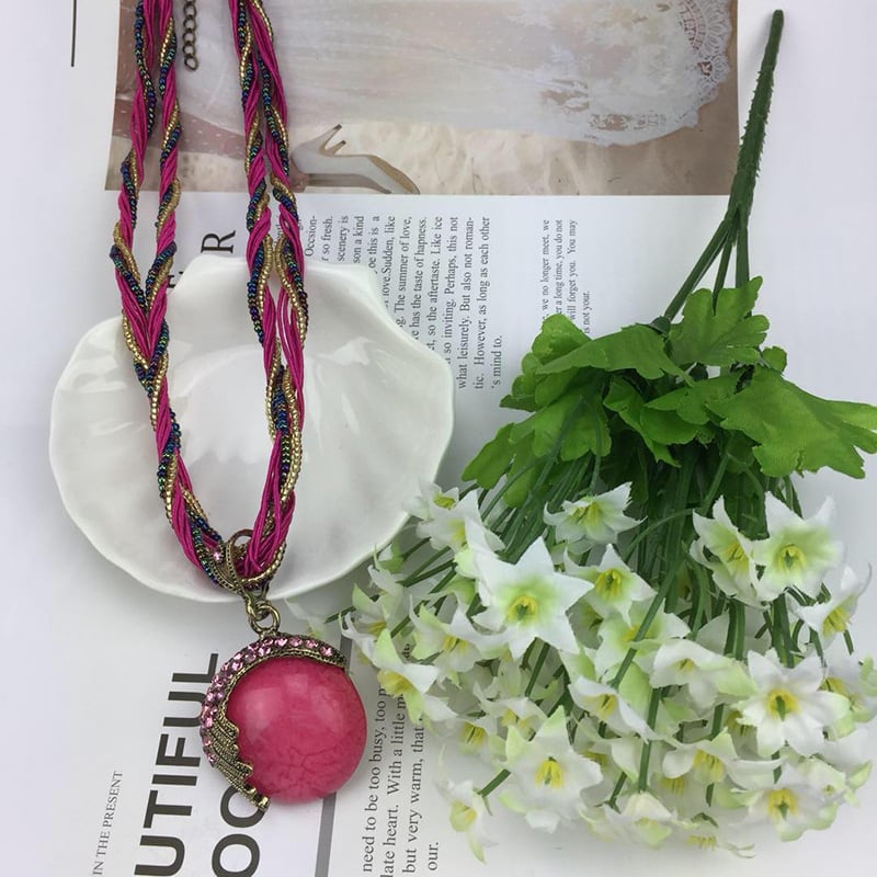 Jesen i zima 2021. Novi lančić za džemper, boemski etnički stil, okrugli šuplji lančić ključne kosti, vintage ogrlica s nakitom