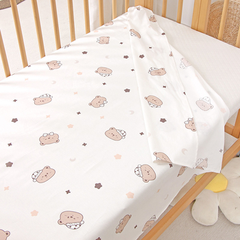 Детско креватче от чист памук тип a, лятно спално бельо, дишащи чаршафи, бебешки чаршафи за малки деца