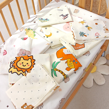 Детско креватче от чист памук тип a, лятно спално бельо, дишащи чаршафи, бебешки чаршафи за малки деца