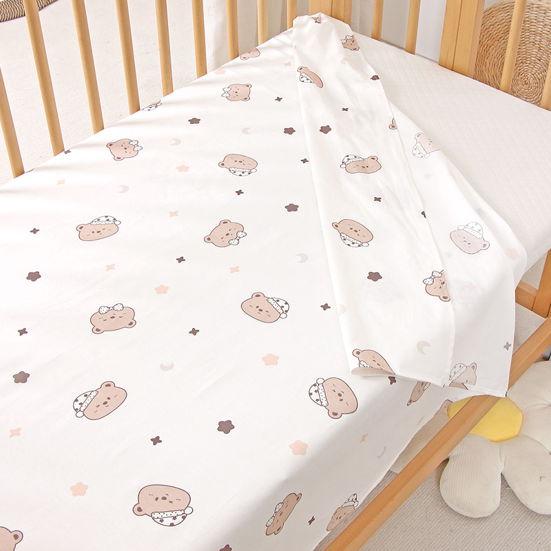 Детско креватче от чист памук тип a, лятно спално бельо, дишащи чаршафи, бебешки чаршафи за малки деца