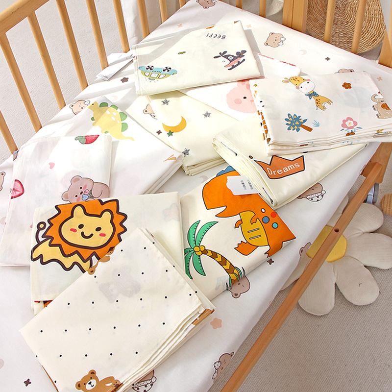 Детско креватче от чист памук тип a, лятно спално бельо, дишащи чаршафи, бебешки чаршафи за малки деца
