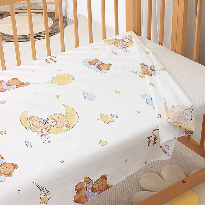 Детско креватче от чист памук тип a, лятно спално бельо, дишащи чаршафи, бебешки чаршафи за малки деца
