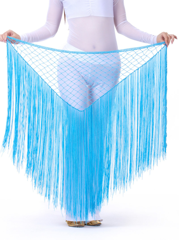 Argentina stiilis kolmnurkne rätik-sall, kõhutantsu kostüüm, kõhutantsu vöökett, kõhutantsu puusarätik, merineitsi puusarätik