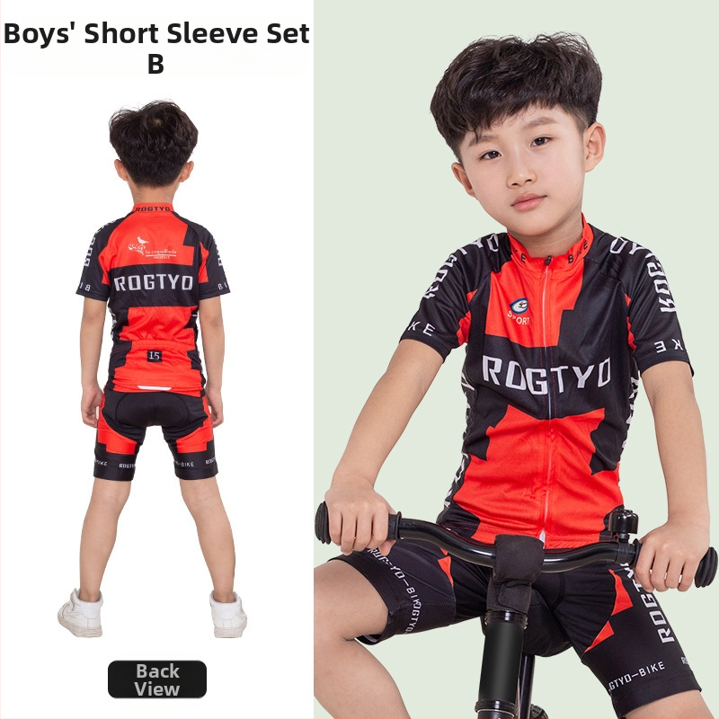 Tavaszi, nyári és őszi gyermek hosszú ujjú kerékpáros mezek, futóbiciklik, kerékpáros felszerelések, görkorcsolya felsők, nadrágok és stoplik