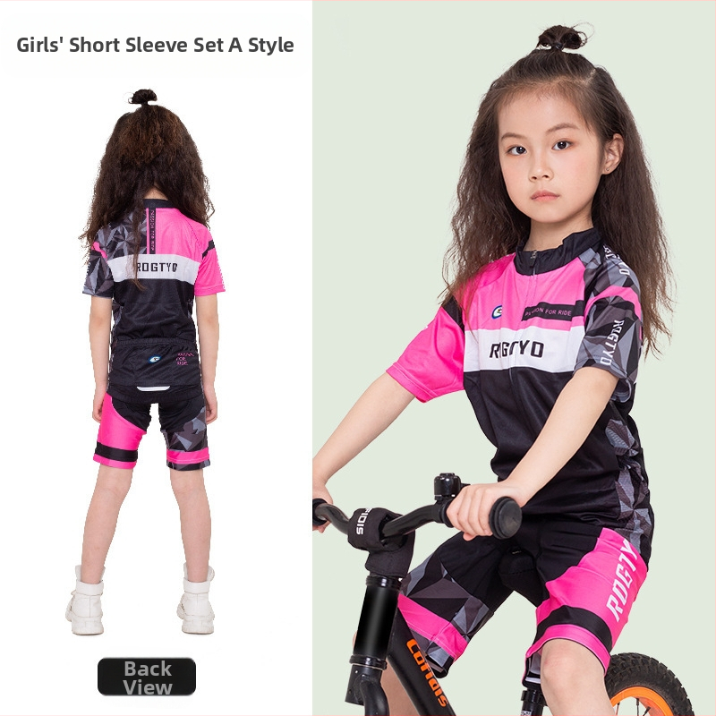 Tavaszi, nyári és őszi gyermek hosszú ujjú kerékpáros mezek, futóbiciklik, kerékpáros felszerelések, görkorcsolya felsők, nadrágok és stoplik