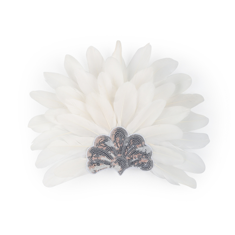 Διασυνοριακό ζεστό καπέλο καρναβαλιού πάρτι χορού παράσταση κορδέλα μαλλιών πολύχρωμη κορδέλα με φτερά χριστουγεννιάτικα αξεσουάρ μαλλιών με υπερβολικά χρώματα