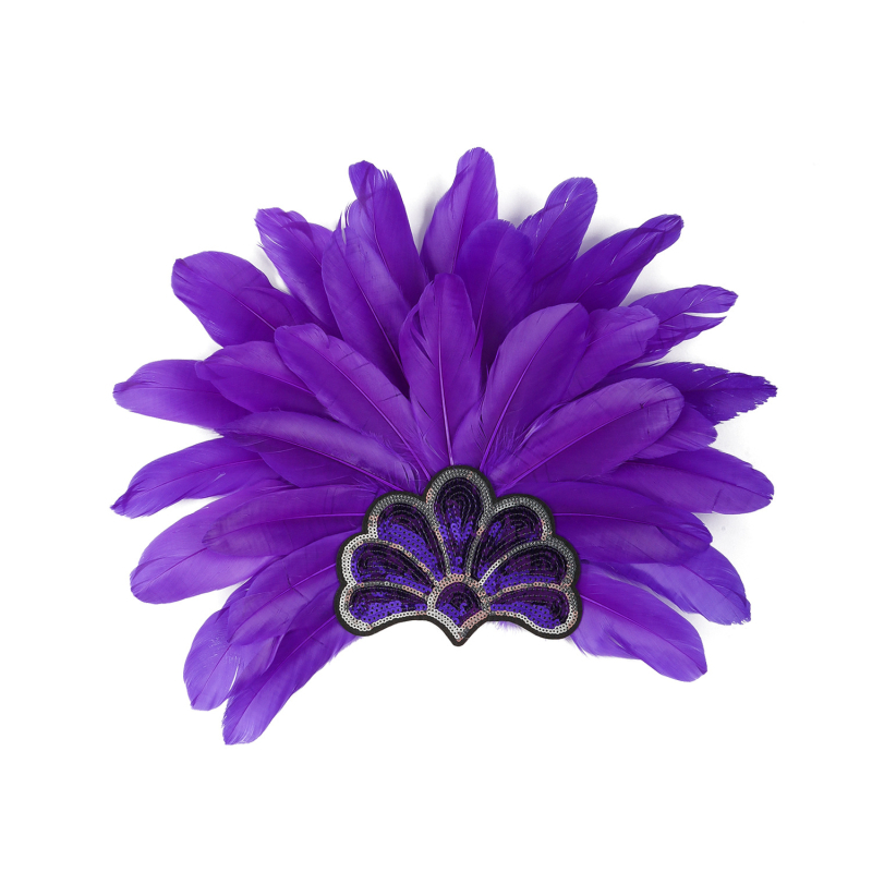 Διασυνοριακό ζεστό καπέλο καρναβαλιού πάρτι χορού παράσταση κορδέλα μαλλιών πολύχρωμη κορδέλα με φτερά χριστουγεννιάτικα αξεσουάρ μαλλιών με υπερβολικά χρώματα