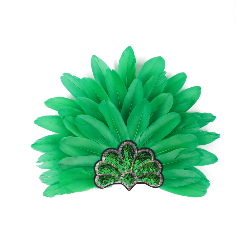 Διασυνοριακό ζεστό καπέλο καρναβαλιού πάρτι χορού παράσταση κορδέλα μαλλιών πολύχρωμη κορδέλα με φτερά χριστουγεννιάτικα αξεσουάρ μαλλιών με υπερβολικά χρώματα