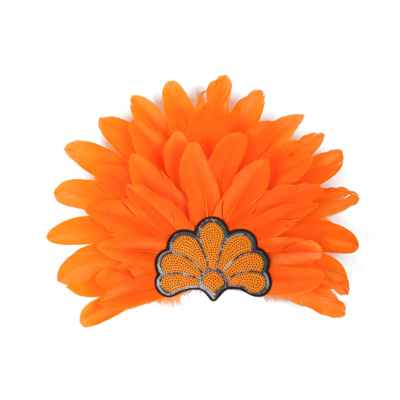 Διασυνοριακό ζεστό καπέλο καρναβαλιού πάρτι χορού παράσταση κορδέλα μαλλιών πολύχρωμη κορδέλα με φτερά χριστουγεννιάτικα αξεσουάρ μαλλιών με υπερβολικά χρώματα