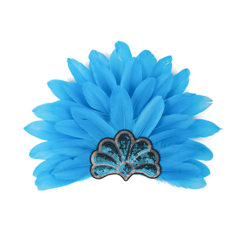 Διασυνοριακό ζεστό καπέλο καρναβαλιού πάρτι χορού παράσταση κορδέλα μαλλιών πολύχρωμη κορδέλα με φτερά χριστουγεννιάτικα αξεσουάρ μαλλιών με υπερβολικά χρώματα