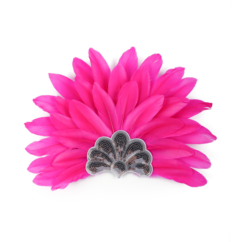 Διασυνοριακό ζεστό καπέλο καρναβαλιού πάρτι χορού παράσταση κορδέλα μαλλιών πολύχρωμη κορδέλα με φτερά χριστουγεννιάτικα αξεσουάρ μαλλιών με υπερβολικά χρώματα