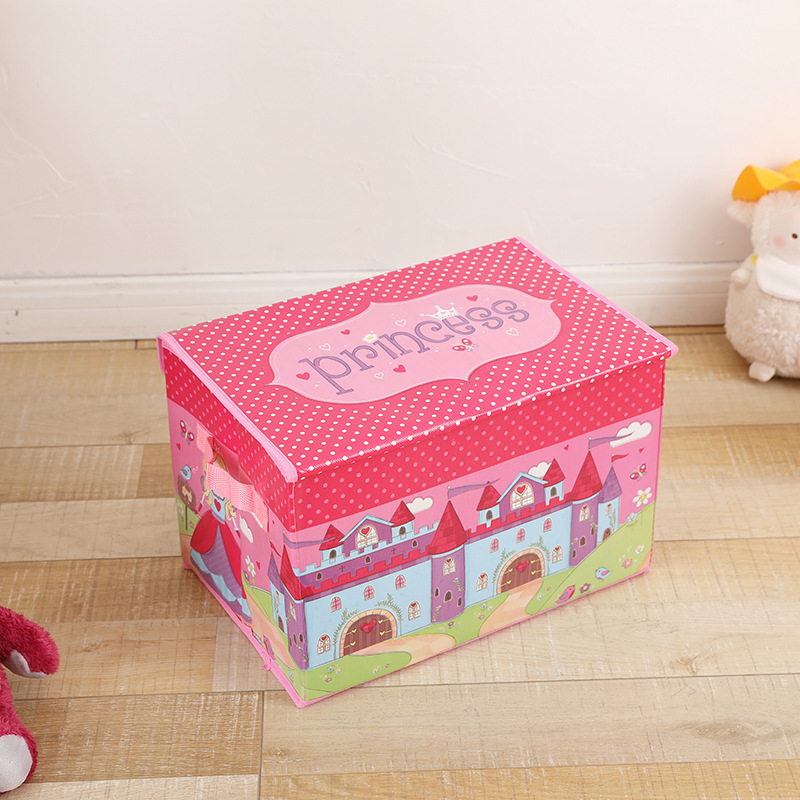 Cutie de depozitare pentru organizarea jucăriilor pentru copii, cutie pliabilă din material nețesut, cutie de depozitare cu autobuz cu desene animate