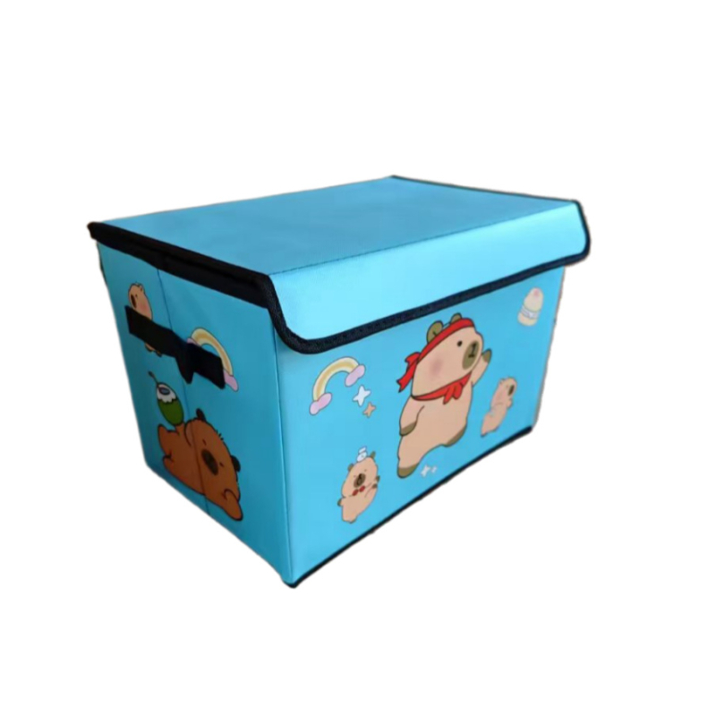 Cutie de depozitare pentru organizarea jucăriilor pentru copii, cutie pliabilă din material nețesut, cutie de depozitare cu autobuz cu desene animate