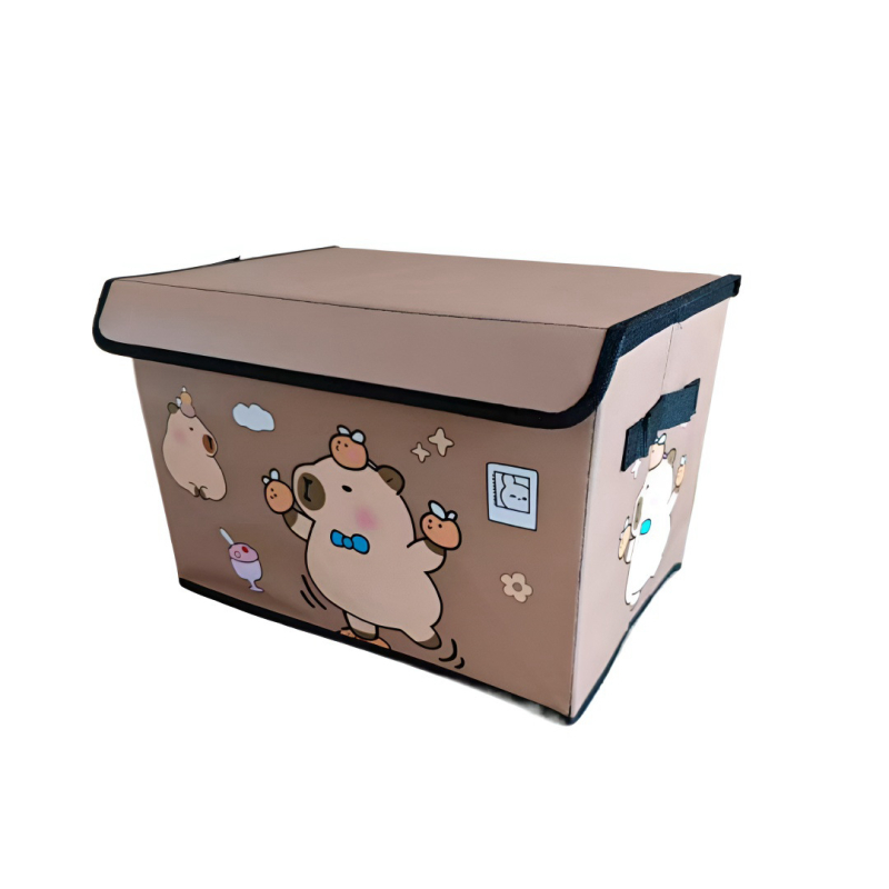 Cutie de depozitare pentru organizarea jucăriilor pentru copii, cutie pliabilă din material nețesut, cutie de depozitare cu autobuz cu desene animate