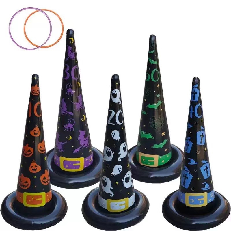 „Amazon Spot“ pripučiamos raganos skrybėlės žiedo žaidimo mesti skrybėlės žiedą Helovino triukų žaislinis žiedas