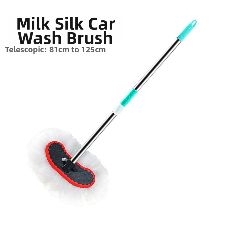 „Zhongheng“ automobilių plovimo šluostė, specialus automobilių plovimo šepetys, nepažeidžiantis automobilio, ilga rankena, teleskopinis minkštų šerelių šepetys automobilio valymui ir šluostymui