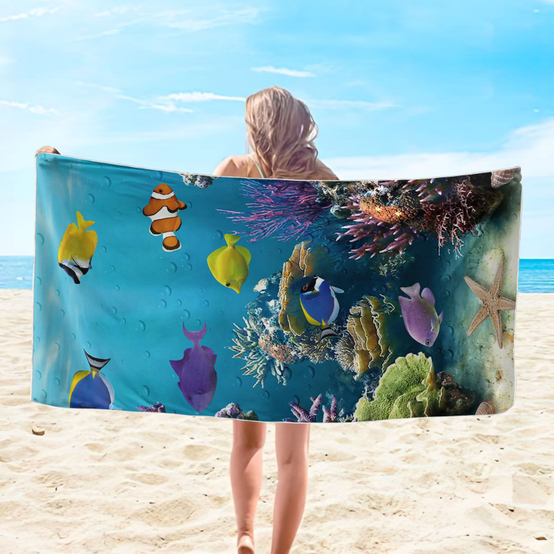 Tarpvalstybinė užsienio prekyba, didmeninė prekyba mikropluošto, užsienio prekyba, kvadratinis paplūdimio rankšluostis, didelis dydis, smėliui atsparus, minkštas kvadratinis rankšluostis, jūrinio stiliaus