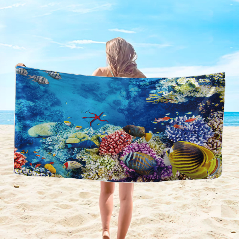 Tarpvalstybinė užsienio prekyba, didmeninė prekyba mikropluošto, užsienio prekyba, kvadratinis paplūdimio rankšluostis, didelis dydis, smėliui atsparus, minkštas kvadratinis rankšluostis, jūrinio stiliaus