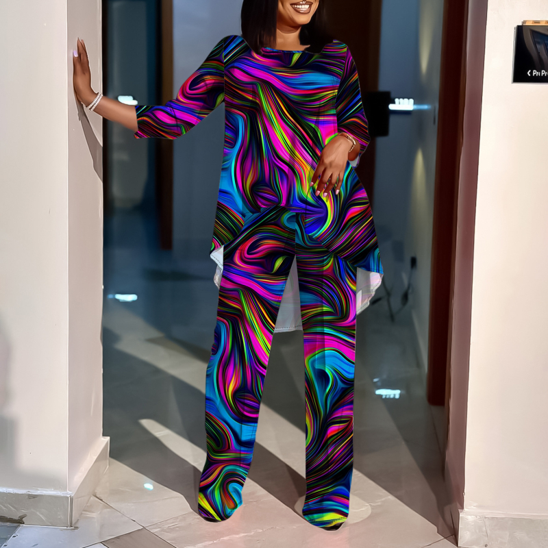 Γυναικείο κοστούμι ψηφιακής εκτύπωσης με νέο διασυνοριακό χάρτη προϊόντων 2021