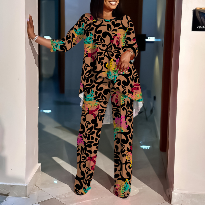 2021. aasta piiriülene uue toote kaart, naiste lahtine digitaaltrüki ülikond