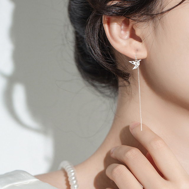 925 prabos sidabriniai auskarai su kutais, vasariniai auskarai, 2024 m. nauji madingi auskarai, šalto vėjo auskarai, moteriški papuošalai