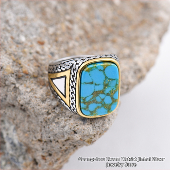 Διασυνοριακό Ευρωπαϊκό και Αμερικανικό Νέο Ανδρικό Πολύχρωμο Ρετρό Αλυσίδα με Ριγέ Προσωπικότητα Μοντέρνο Δαχτυλίδι από Τιτάνιο και Ατσάλι από Ανοξείδωτο Ατσάλι