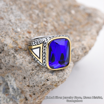 Διασυνοριακό Ευρωπαϊκό και Αμερικανικό Νέο Ανδρικό Πολύχρωμο Ρετρό Αλυσίδα με Ριγέ Προσωπικότητα Μοντέρνο Δαχτυλίδι από Τιτάνιο και Ατσάλι από Ανοξείδωτο Ατσάλι