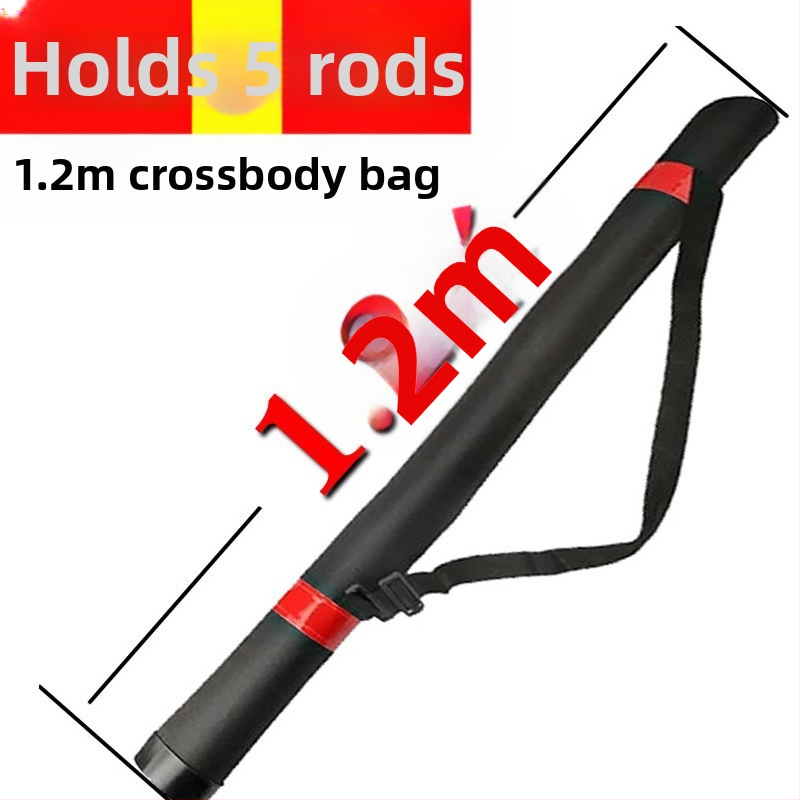 1,2 m meškerės krepšys, kietas meškerės krepšys, didelis pilvo krepšys, „Luya“ juosmens krepšys, meškerės krepšys, vandeniui atsparus žvejybos įrangos krepšys, trijų sluoksnių krepšys jūrinėms meškerėms