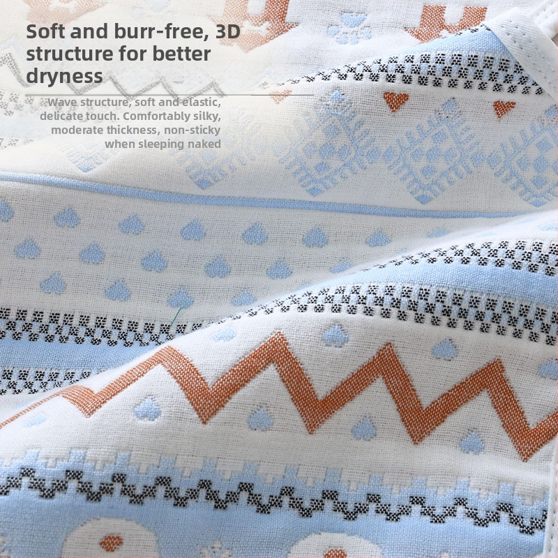 Лятна шестслойна марлена мека постелка 80*40, пераща се за бебета, постелка за външна употреба за количка за кола