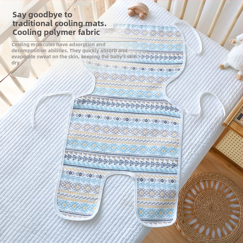 Лятна шестслойна марлена мека постелка 80*40, пераща се за бебета, постелка за външна употреба за количка за кола