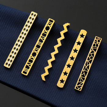 Roostevabast terasest lipsuklamber, ebakorrapärane, õõnes, kuldne, hõbedane lipsuklamber, must, äriline, lihtne, täppklamber