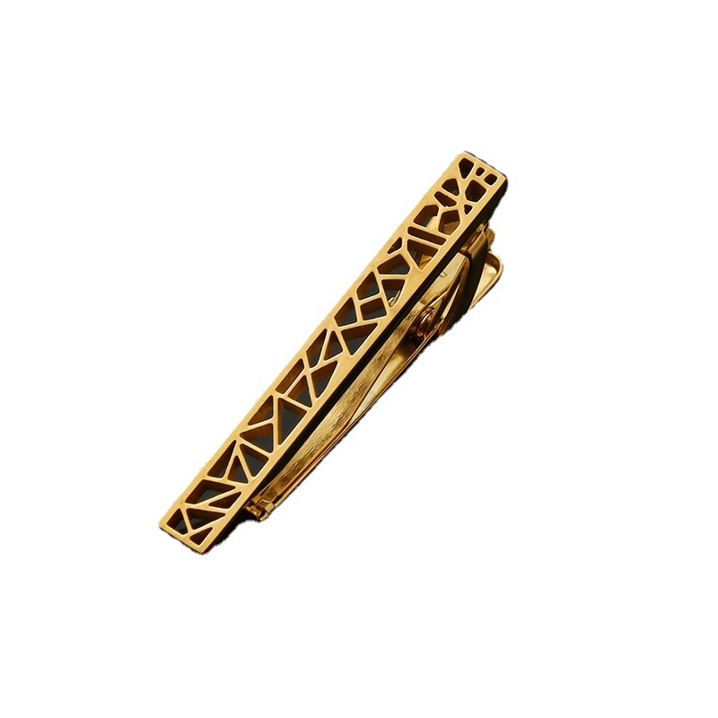 Roostevabast terasest lipsuklamber, ebakorrapärane, õõnes, kuldne, hõbedane lipsuklamber, must, äriline, lihtne, täppklamber