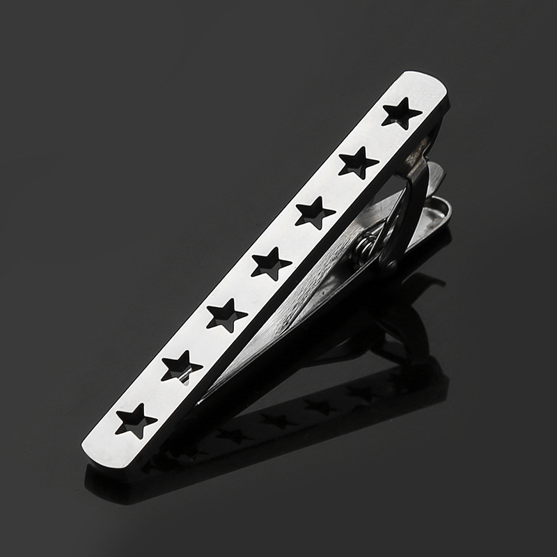 Roostevabast terasest lipsuklamber, ebakorrapärane, õõnes, kuldne, hõbedane lipsuklamber, must, äriline, lihtne, täppklamber