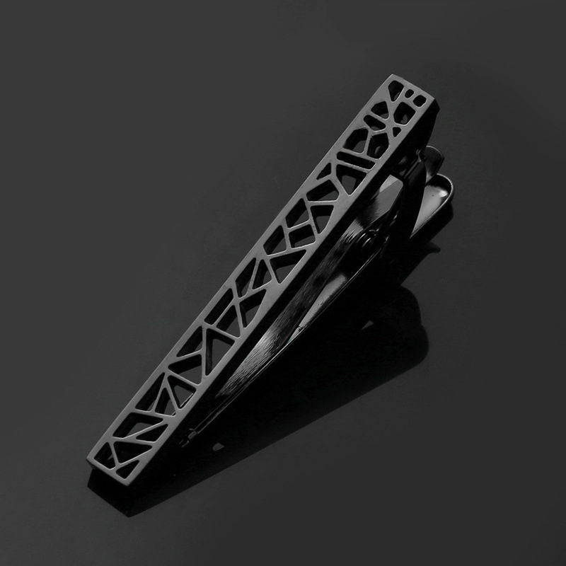 Roostevabast terasest lipsuklamber, ebakorrapärane, õõnes, kuldne, hõbedane lipsuklamber, must, äriline, lihtne, täppklamber