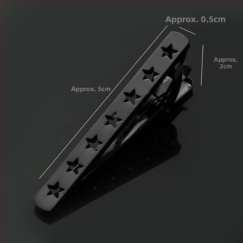 Roostevabast terasest lipsuklamber, ebakorrapärane, õõnes, kuldne, hõbedane lipsuklamber, must, äriline, lihtne, täppklamber