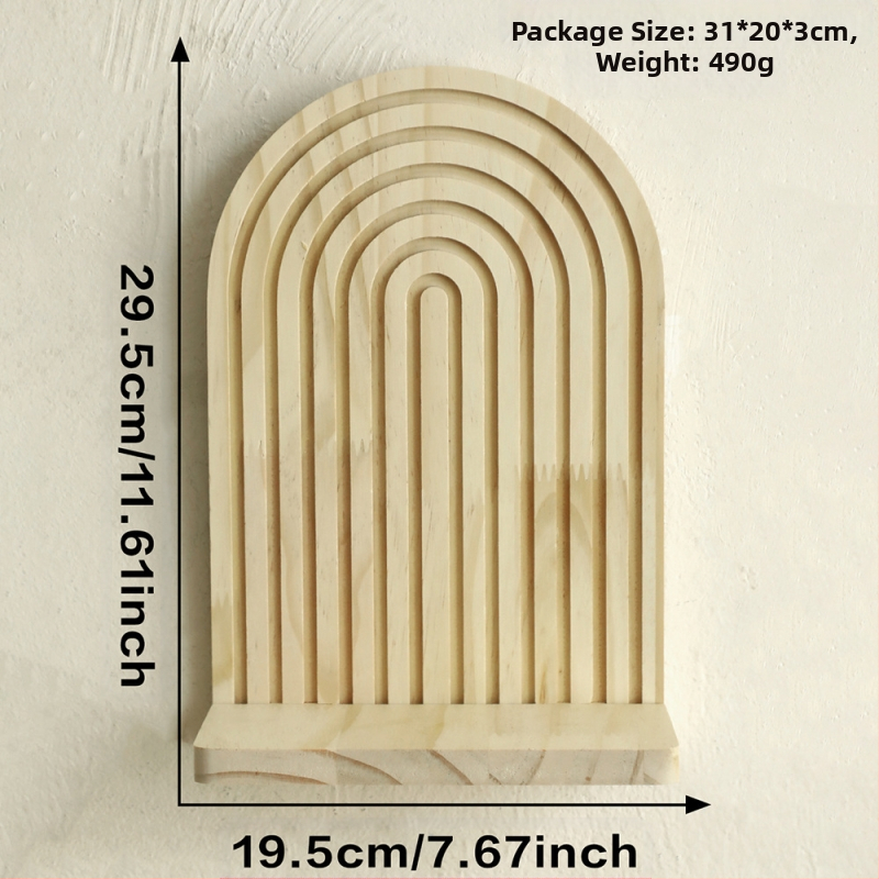 Boemski ovalni konac, kreativni stalak za cvjetne posude od punog drva, drveni rukotvorini, ukras za dom