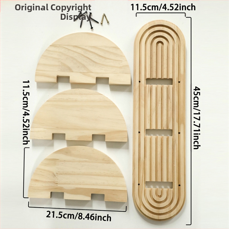 Boemski ovalni konac, kreativni stalak za cvjetne posude od punog drva, drveni rukotvorini, ukras za dom